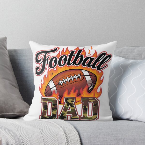 Item preview, Football Dad – Flaming Football + Camouflage Lettering Design designed and sold by Frollein S Berlin.