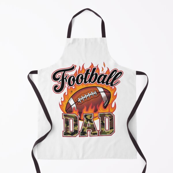 Item preview, Football Dad – Flaming Football + Camouflage Lettering Design designed and sold by Frollein S Berlin.