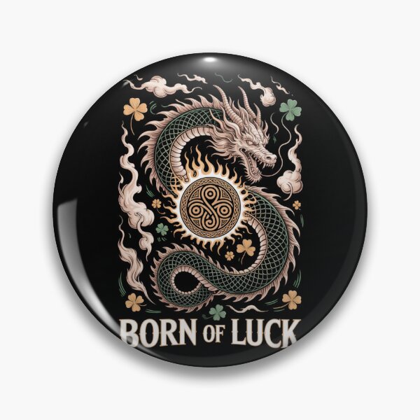 Item preview, Born Of Luck – Celtic Triskelion Dragon Shamrock Flame St. Patrick's Day designed and sold by DarylWelsh2024.