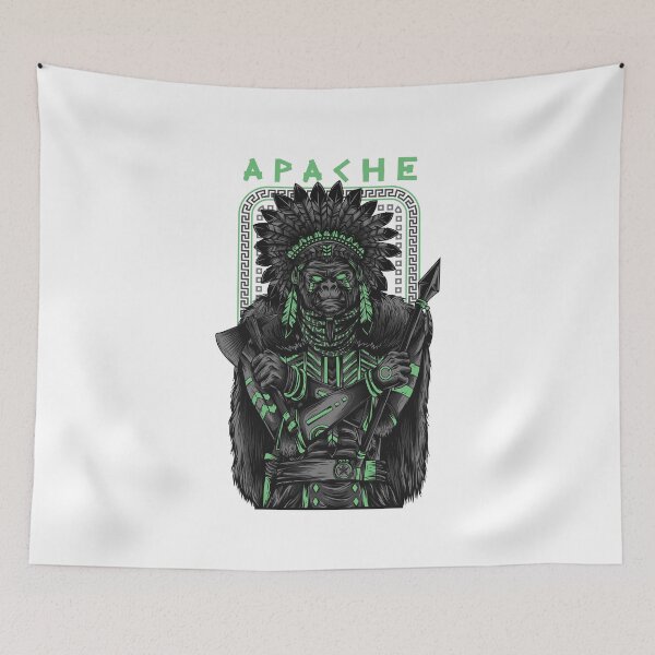 Item preview, Apache design, Planet of the Apes warrior, street art designed and sold by LeedsArtStudio.