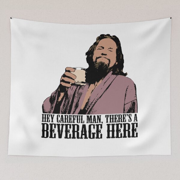 Item preview, The Bigg Lebowskii Carefull Man Theres A Beveragee Here Colorr designed and sold by RL-store.