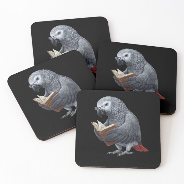 Item preview, Funny African Grey Parrots Reading Book Bird Lover designed and sold by TerryConnells.