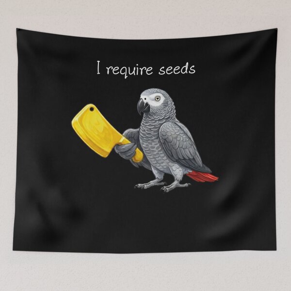Item preview, Funny African Grey Parrot Require Seeds Bird Lover designed and sold by TerryConnells.