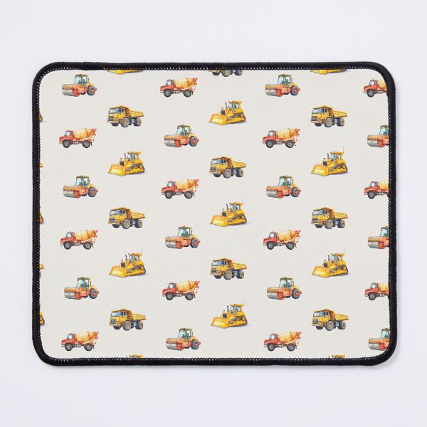 Item preview, Construction Trucks - Watercolor Repeating Pattern designed and sold by Whistle-and-Co.