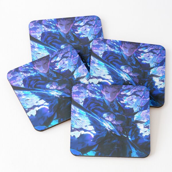 Item preview, Kirei Kotomine Fate Stay Night Neon Blue Mystic Energy Portrait designed and sold by Spraykart.