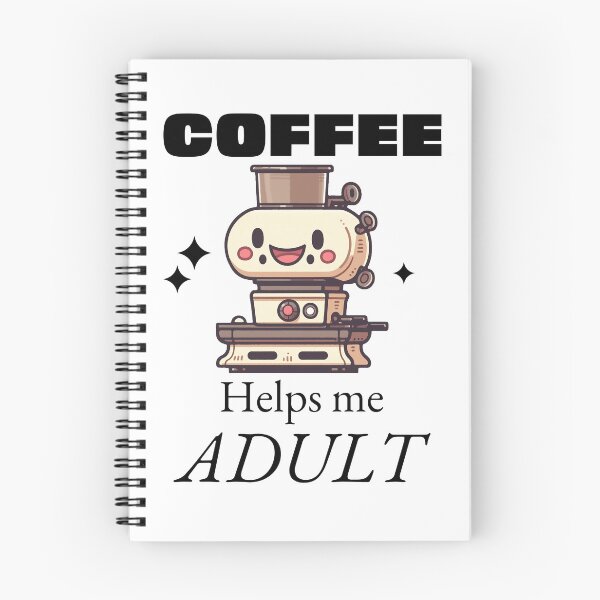 Item preview, Coffee Helps Me Adult – Cute Coffee Grinder Barista Design designed and sold by FusionTeeDesign.