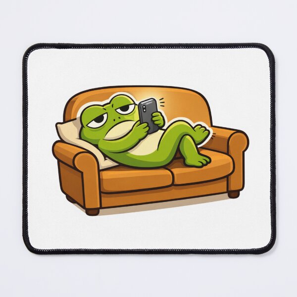 Item preview, Relatable Frog Sticker – Minimal Frog Lazy Weekend Aesthetic Cute Animal Laptop Sticker designed and sold by DownloSpace.