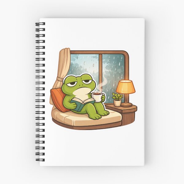 Item preview, Relatable Frog Sticker – Minimal Frog Rainy Day Aesthetic Cute Animal Laptop Sticker designed and sold by DownloSpace.