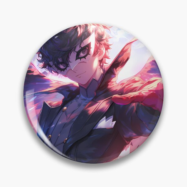 Item preview, Ren Amamiya Persona 5 Neon Mask Over Cityscape designed and sold by Spraykart.