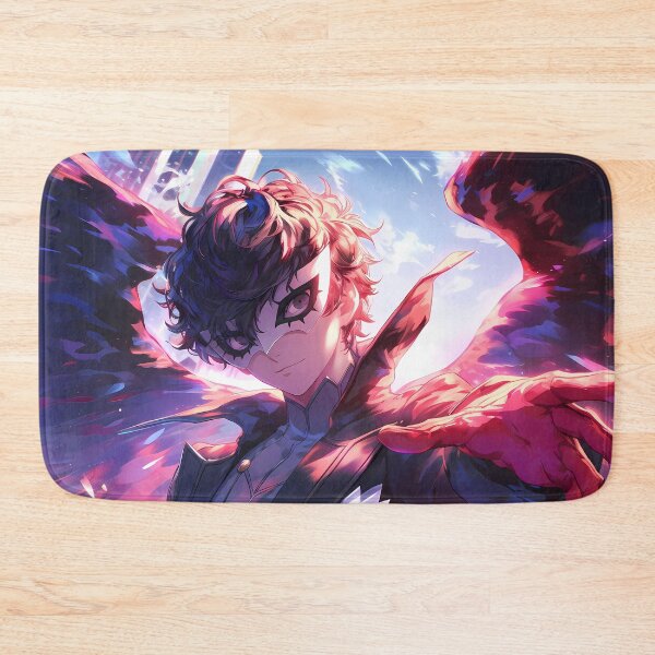 Item preview, Ren Amamiya Persona 5 Neon Mask Over Cityscape designed and sold by Spraykart.