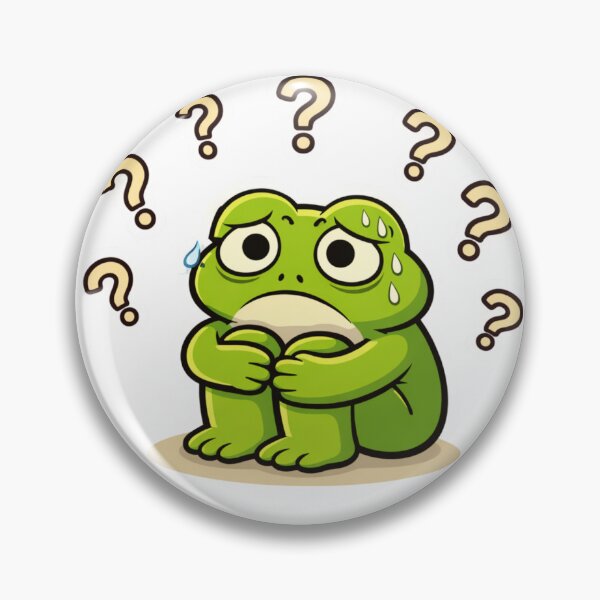 Item preview, Relatable Frog Sticker – Minimal Frog Overthinking Aesthetic Cute Animal Laptop Sticker designed and sold by DownloSpace.