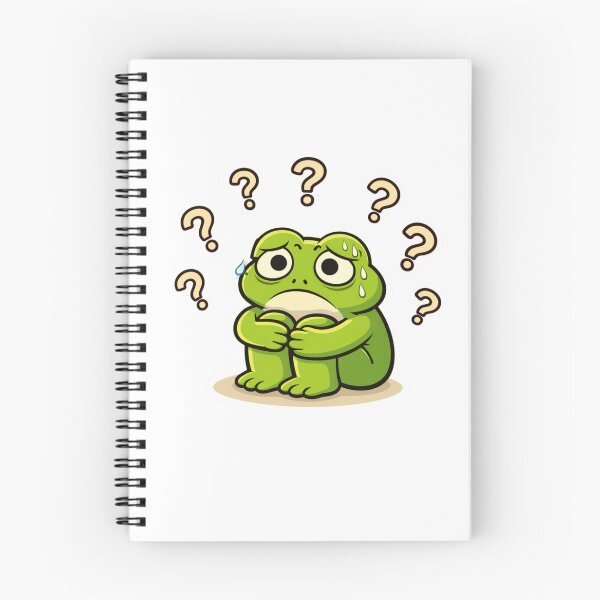 Item preview, Relatable Frog Sticker – Minimal Frog Overthinking Aesthetic Cute Animal Laptop Sticker designed and sold by DownloSpace.