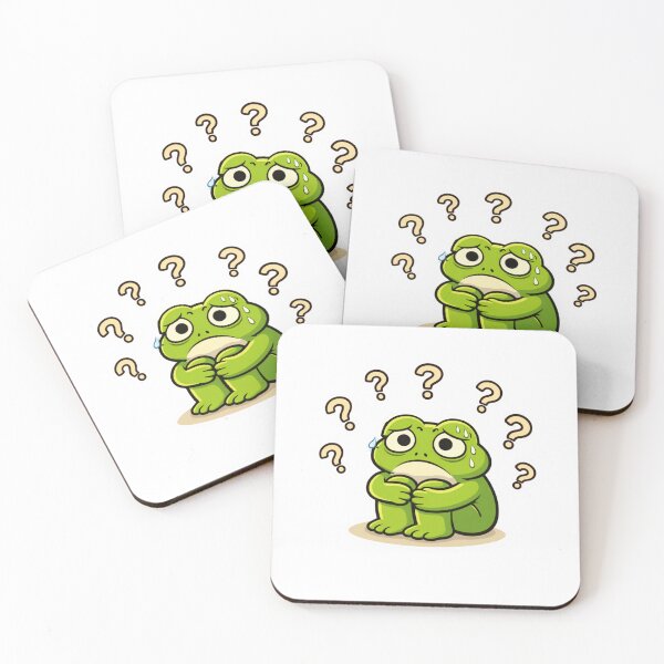Item preview, Relatable Frog Sticker – Minimal Frog Overthinking Aesthetic Cute Animal Laptop Sticker designed and sold by DownloSpace.