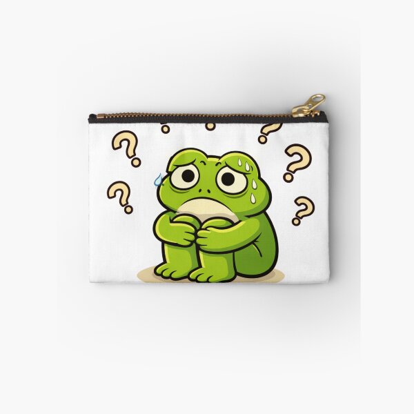 Item preview, Relatable Frog Sticker – Minimal Frog Overthinking Aesthetic Cute Animal Laptop Sticker designed and sold by DownloSpace.