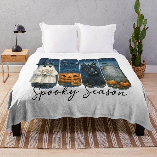 Item preview, Cute Halloween Ghost Pumpkin Cat Gravestone Design designed and sold by Gallory Hive.
