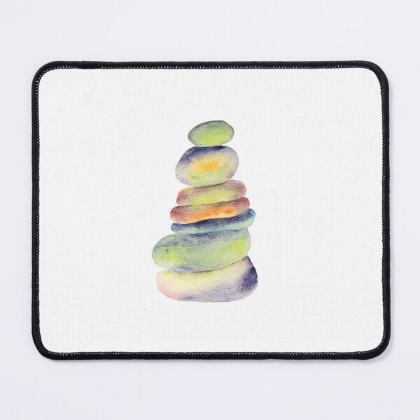 Item preview, Luminous watercolor Pebbles in balance designed and sold by SylSam Creations.