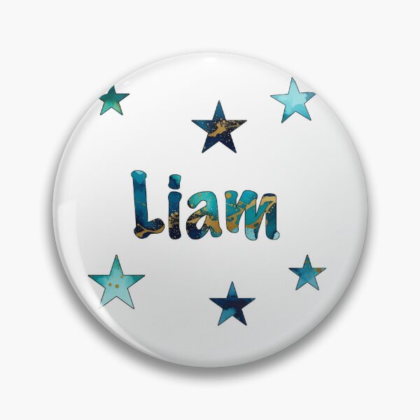 Item preview, Watercolor Name Liam with Stars designed and sold by katifinell.
