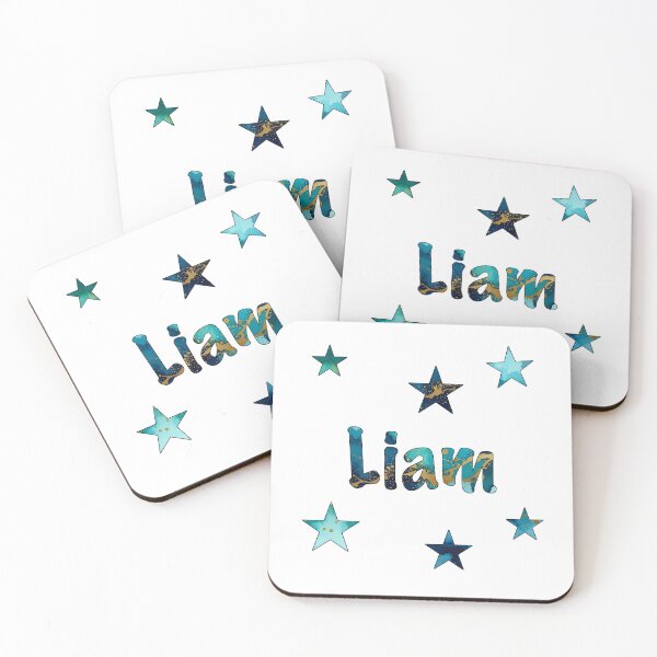 Item preview, Watercolor Name Liam with Stars designed and sold by katifinell.