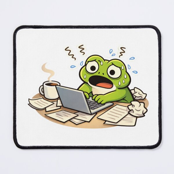 Item preview, Relatable Frog Sticker – Minimal Frog Deadline Aesthetic Cute Animal Laptop Sticker designed and sold by DownloSpace.