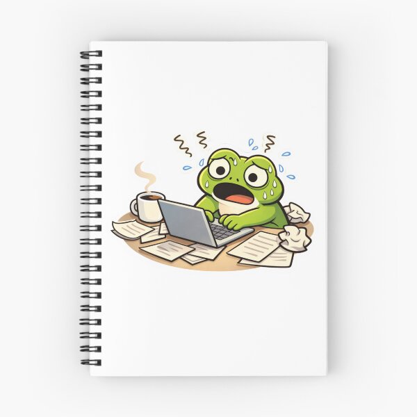 Item preview, Relatable Frog Sticker – Minimal Frog Deadline Aesthetic Cute Animal Laptop Sticker designed and sold by DownloSpace.
