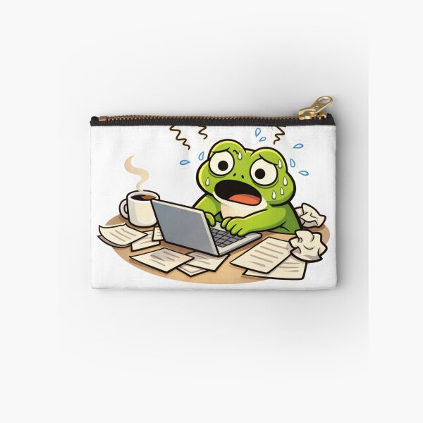 Item preview, Relatable Frog Sticker – Minimal Frog Deadline Aesthetic Cute Animal Laptop Sticker designed and sold by DownloSpace.
