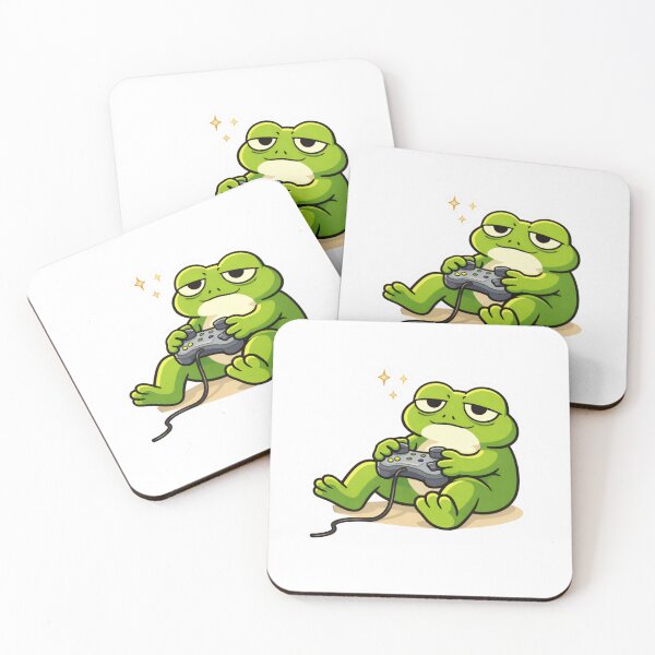 Item preview, Relatable Frog Sticker – Minimal Frog Gaming Aesthetic Cute Animal Laptop Sticker designed and sold by DownloSpace.