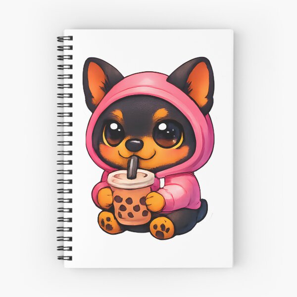 Item preview, Kawaii Cute Mini Pincher Dog Boba Tea designed and sold by VictorySticker.