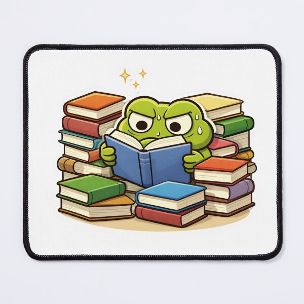 Item preview, Relatable Frog Sticker – Minimal Frog Bookworm Aesthetic Cute Animal Laptop Sticker designed and sold by DownloSpace.