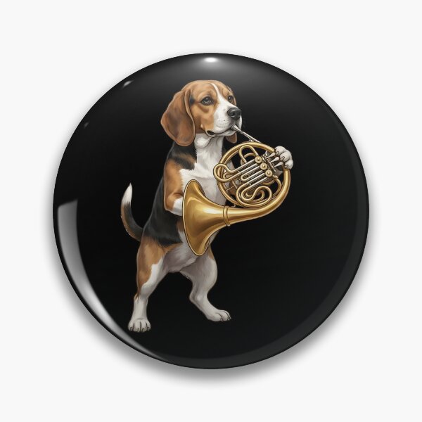 Item preview, Beagle Playing French Horn Player Dog Lover designed and sold by DoodleTortle.