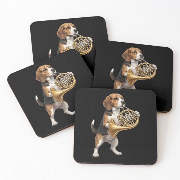 Item preview, Beagle Playing French Horn Player Dog Lover designed and sold by DoodleTortle.