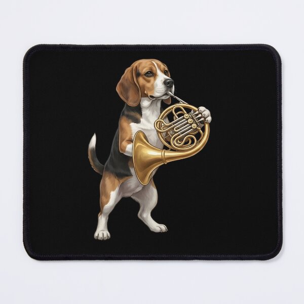 Item preview, Beagle Playing French Horn Player Dog Lover designed and sold by DoodleTortle.