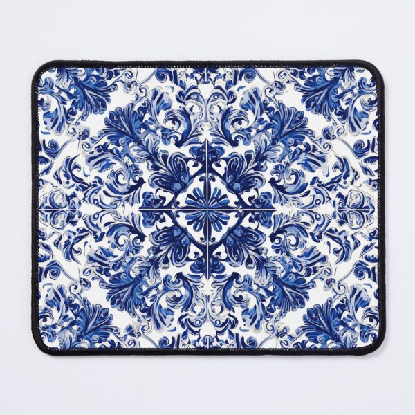 Item preview, Royal Delft Blue Floral Hand Painted Ornament Pattern designed and sold by GrinGalore.