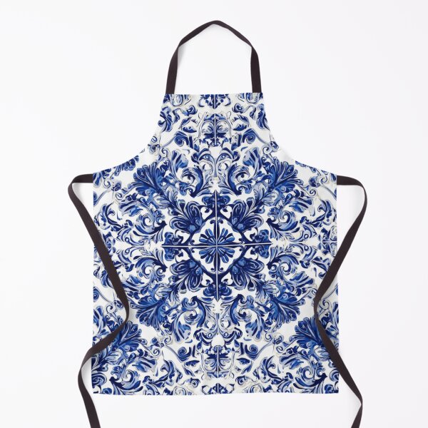 Item preview, Royal Delft Blue Floral Hand Painted Ornament Pattern designed and sold by GrinGalore.