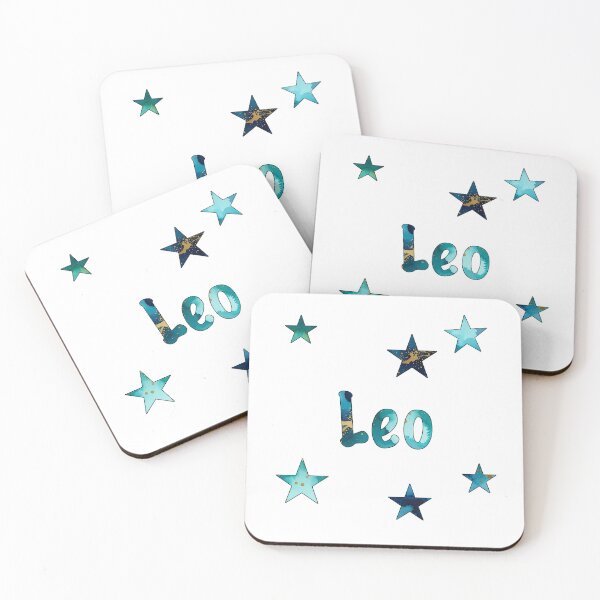 Item preview, Watercolor Name Leo with Stars designed and sold by katifinell.