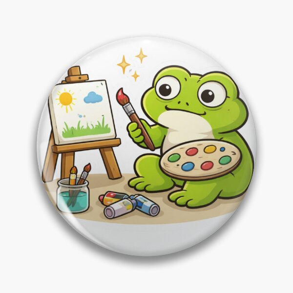 Item preview, Relatable Frog Sticker – Minimal Frog Artist Aesthetic Cute Animal Laptop Sticker designed and sold by DownloSpace.