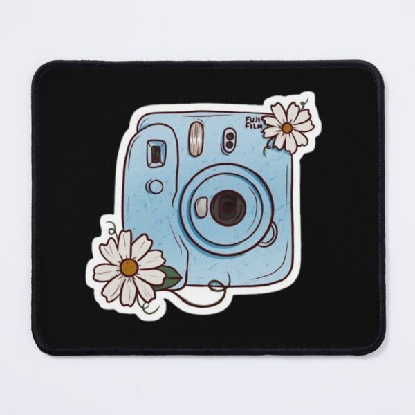 Item preview, Cute Blue Retro Instax Camera Floral Daisy Art designed and sold by DESIGN DIMENSION .