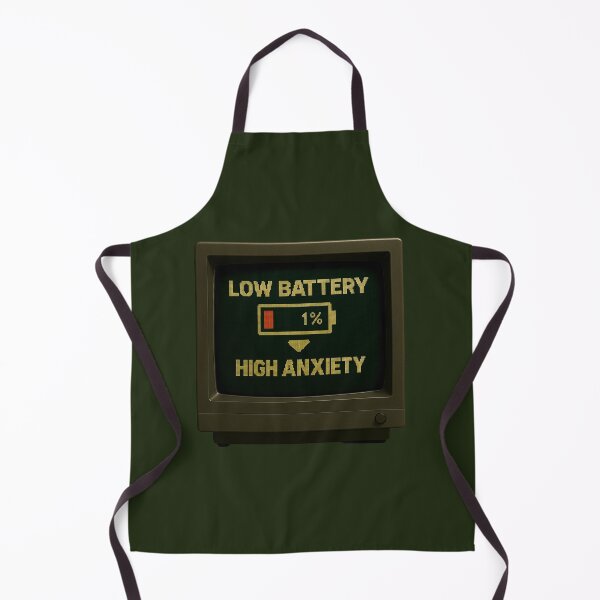 Item preview, Low Battery = High Anxiety — Retro Pixel Art designed and sold by sorryNOTsorry.brand.