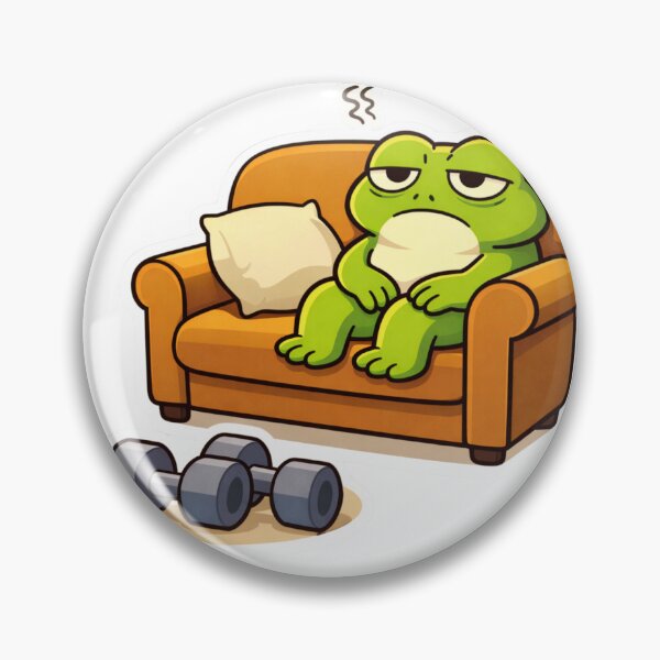 Item preview, Relatable Frog Sticker – Minimal Frog Gym Avoider Aesthetic Cute Animal Laptop Sticker designed and sold by DownloSpace.