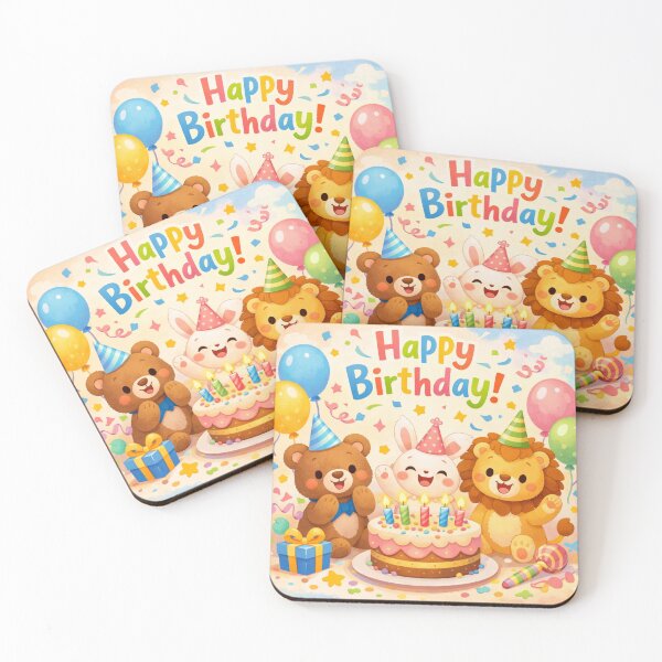 Item preview, Cute Happy Birthday Animals Party designed and sold by myforestfog.