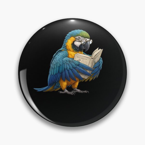 Item preview, Funny Blue and Gold Macaw Parrots Reading Book Bird Lover designed and sold by TerryConnells.