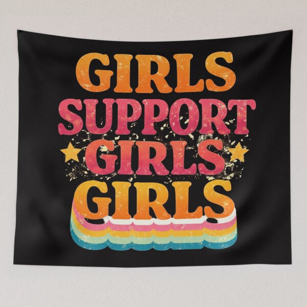 Item preview, Girls Support Girls Vintage Feminist Design designed and sold by Iuqiune.