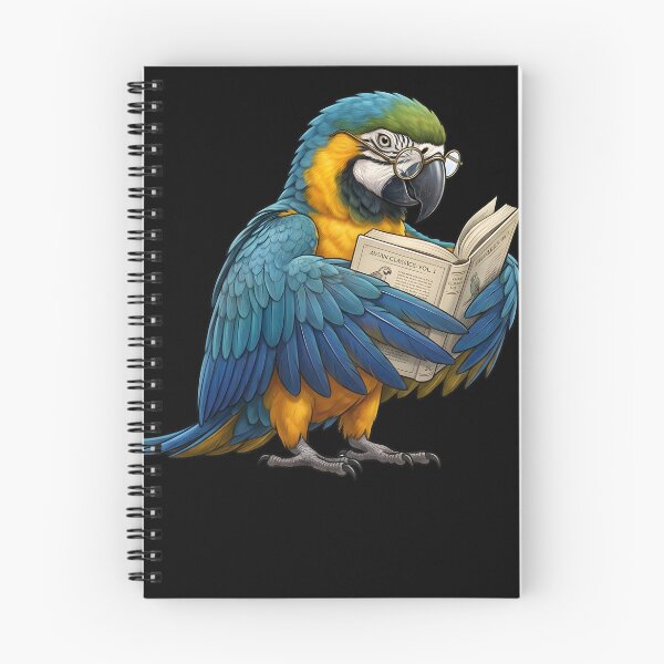Item preview, Funny Blue and Gold Macaw Parrots Reading Book Bird Lover designed and sold by TerryConnells.