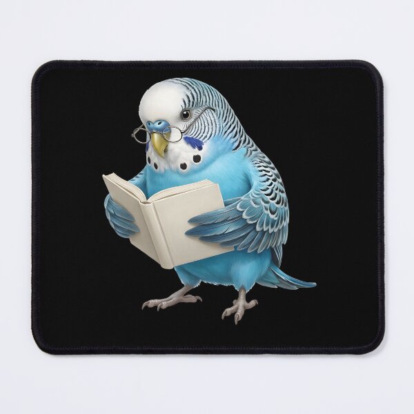 Item preview, Funny Blue Budgerigar Parrots Reading Book Bird Lover designed and sold by TerryConnells.