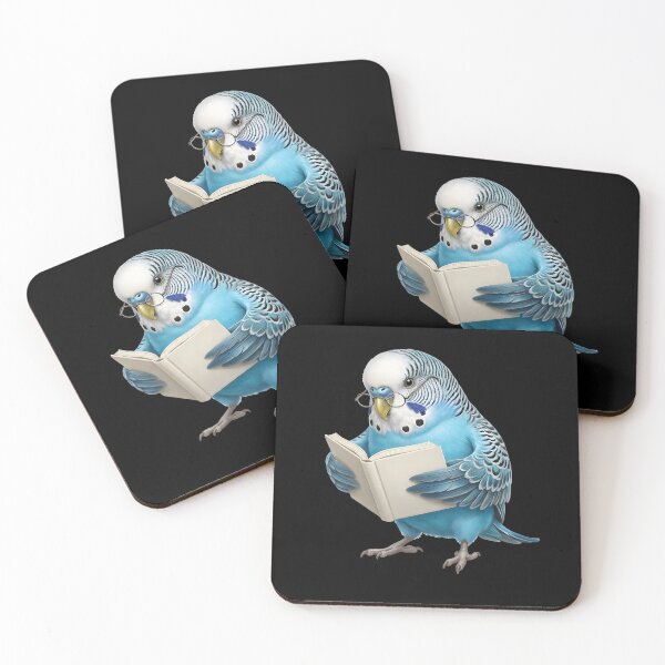 Item preview, Funny Blue Budgerigar Parrots Reading Book Bird Lover designed and sold by TerryConnells.