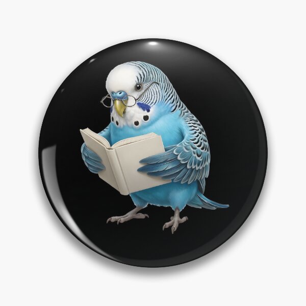Item preview, Funny Blue Budgerigar Parrots Reading Book Bird Lover designed and sold by TerryConnells.