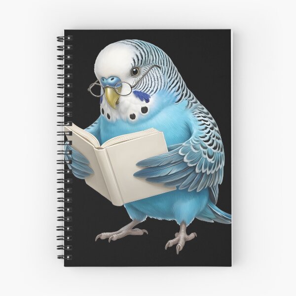 Item preview, Funny Blue Budgerigar Parrots Reading Book Bird Lover designed and sold by TerryConnells.