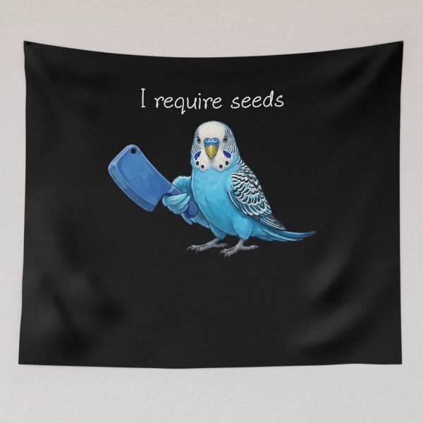 Item preview, Funny Blue Budgerigar Parrot Require Seeds Bird Lover designed and sold by TerryConnells.