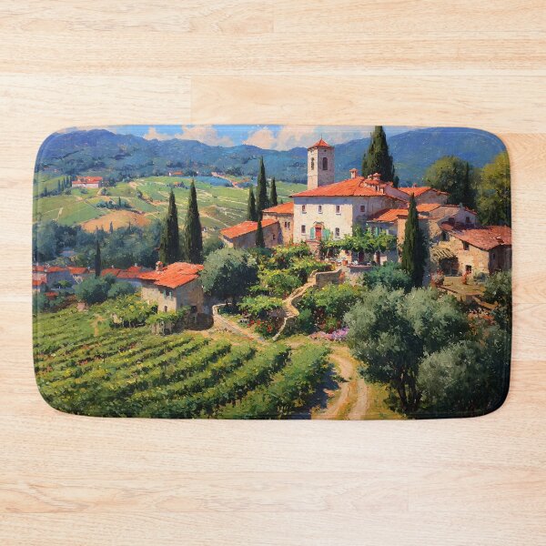 Item preview, Tuscan Village with Vineyards and Rolling Hills designed and sold by daila70.