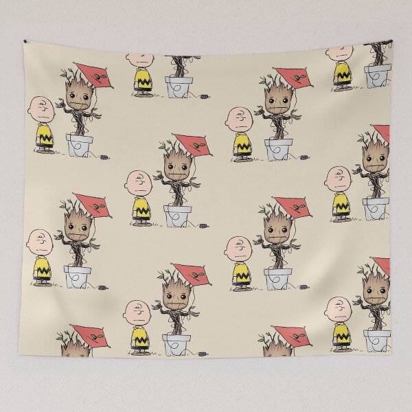Item preview, Charlie Brown Meets Baby Groot - Kite Eating Tree designed and sold by moamaxshop.