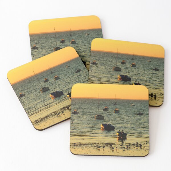 Item preview, Boats parked on water in the morning sun designed and sold by FotoMahieu.